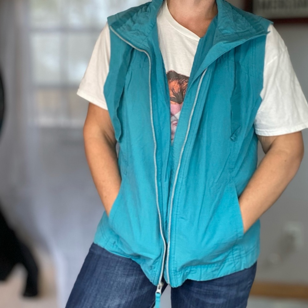 Vintage Columbia teal Full zip vest size extra large - Picture 2 of 13